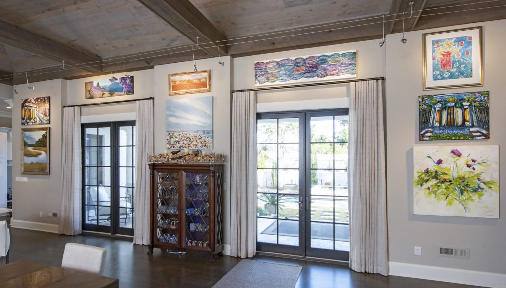Debby Gomulka, Charleston interior designer and historic home preservationist created an unexpected art gallery.
