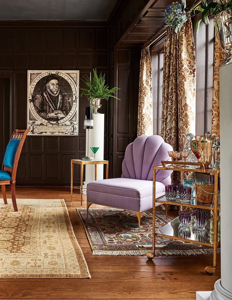 Historic home interior designer, Debby Gomulka, created an inviting dining room in the Julian Price Estate