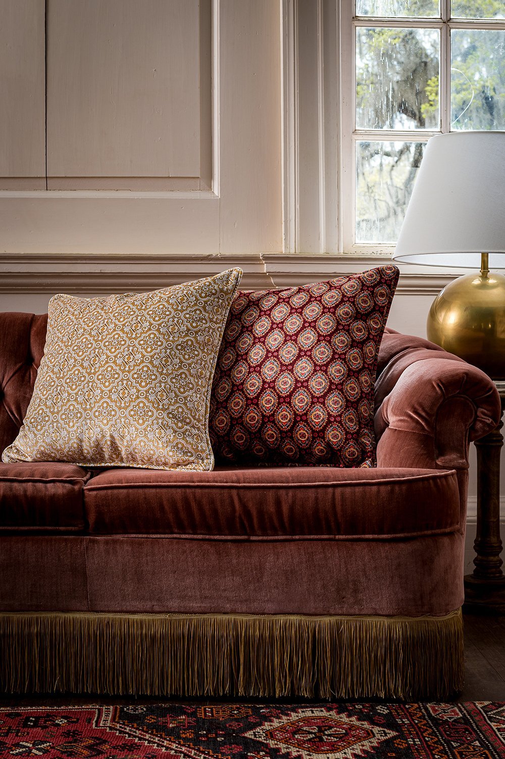 Charleston interior design firm Provenance Lee Interiors custom textiles